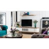 Coco Walnut-White TV Wohnwand